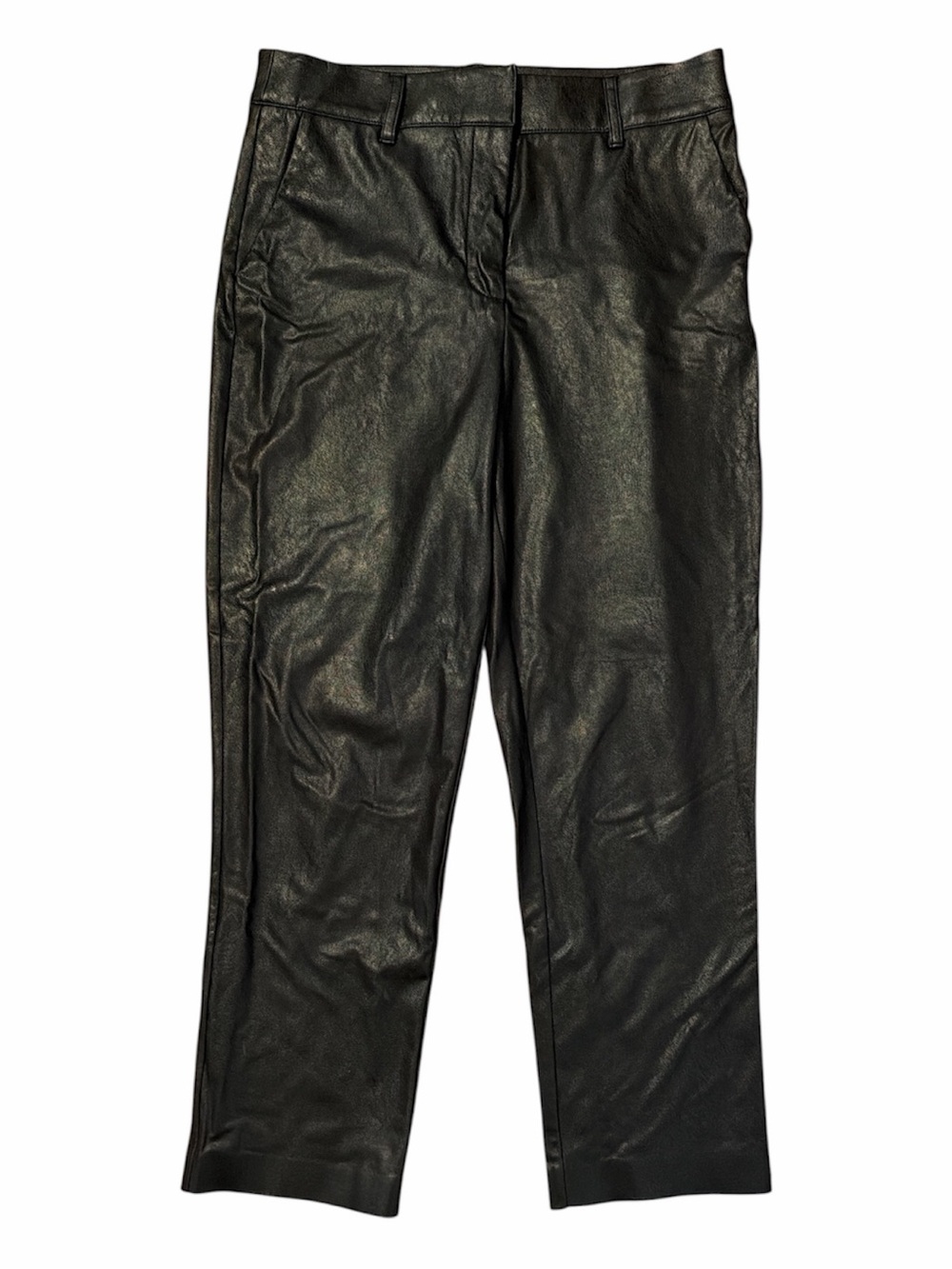 Commando Black Faux-Leather Straight Leg Pants
